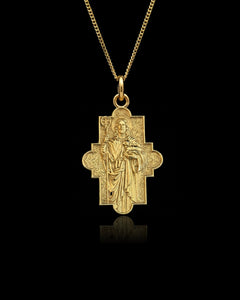 Gold Jesus Shepherd Pendant