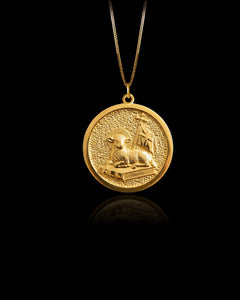 Gold Agnus Dei Lamb Pendant