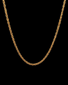 14K Solid Gold Light Wheat Chain (3.2 mm)