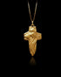 Gold Lion Cross Pendant