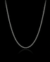 18K White Solid Gold Diamond Cut Cable Chain