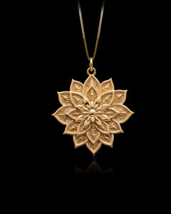 Gold Mandala Pendant