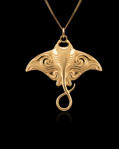 Gold Manta Ray Pendant