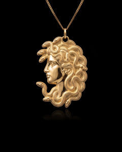 Gold Medusa Pendant