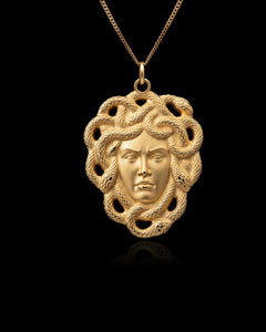 Gold Medusa Pendant