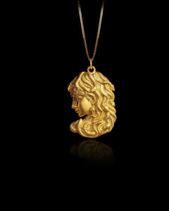 Gold Medusa Pendant