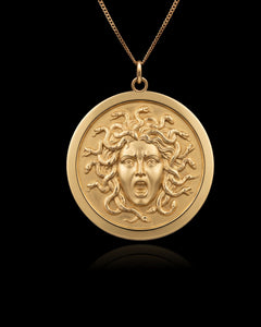 Gold Medusa Pendant