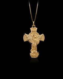 MINI St Michael Cross Pendant (30 mm)