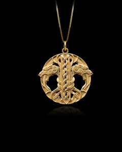 MINI Norse Twin Wolves Pendant (23 mm)