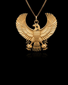 Gold Eagle of Horus Pendant