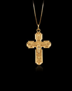 MINI Double Sided Orthodox Cross Pendant (28.5 mm)