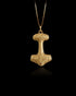Gold Mjolnir Flame Pendant