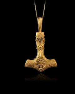 Gold Mjolnir Pendant