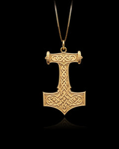 Gold Mjolnir Pendant