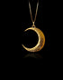 Gold Crescent Moon Pendant