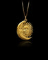 Gold Sun And Moon Pendant