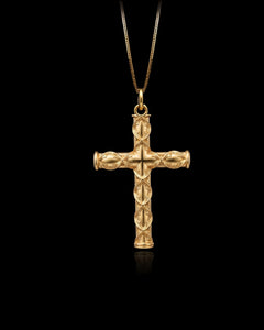 Gold Oblivion Cross Pendant