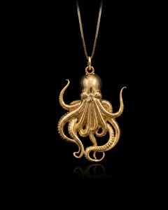 Gold Octopus Pendant