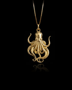 Gold Octopus Pendant