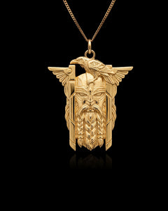Gold Odin Pendant 2