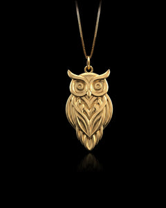 Gold Owl Pendant