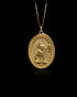 Gold Perseus Oval Pendant