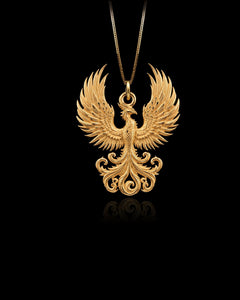 Gold Phoenix Rebirth Pendant