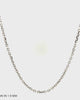 18k White Gold Diamond cut cable chain necklace