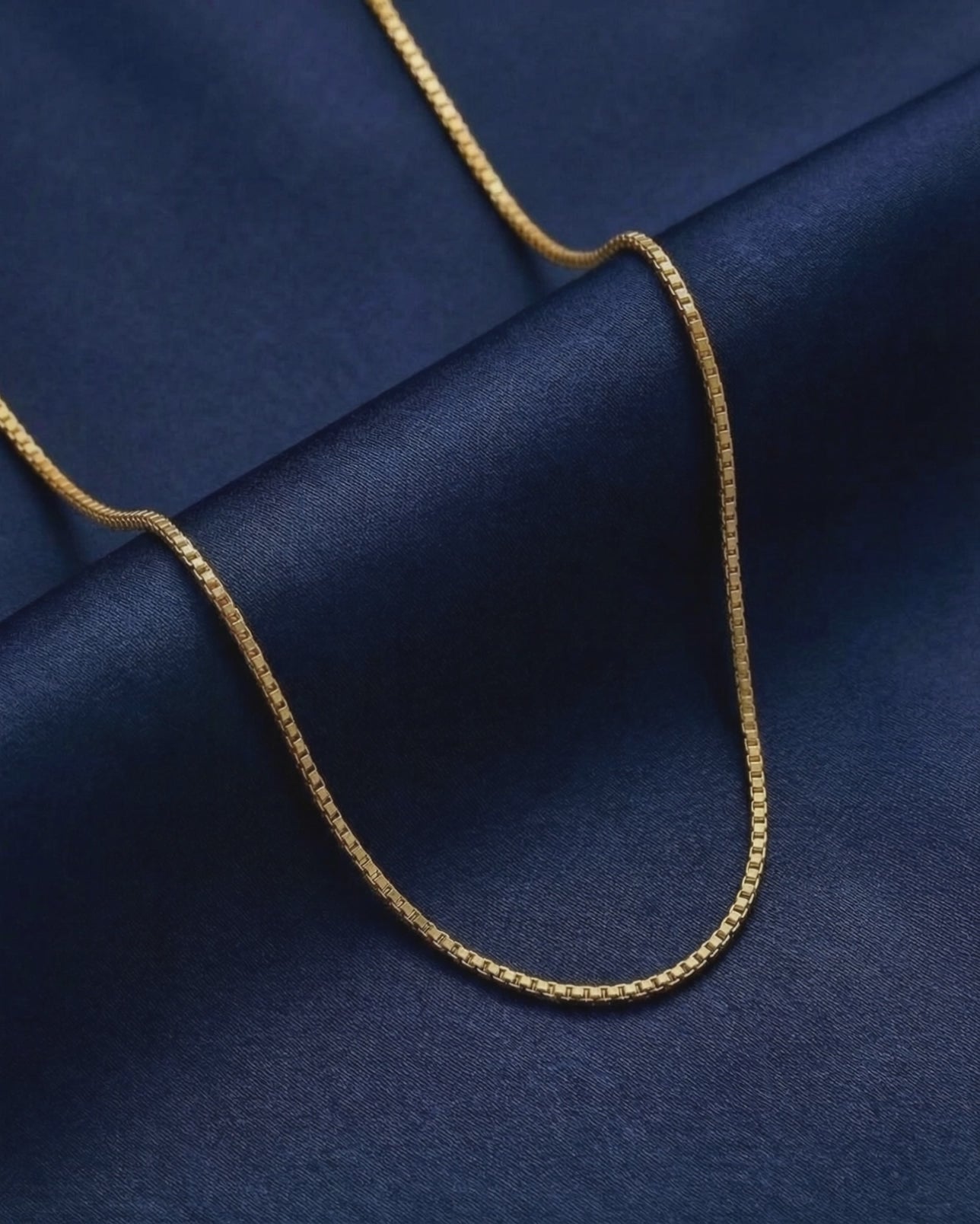 14K Solid Gold Box Chain Necklace | Real Gold Square Box Chain for Men ...