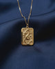 Solid gold dragon pendant necklace for men