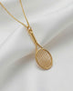 Solid gold tennis pendant necklace for men
