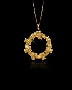 Gold Quetzalcoatl Pendant
