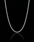 14K White Solid Gold Barrel Chain (3.1 mm)