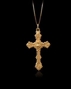 Gold Rena Cross Pendant