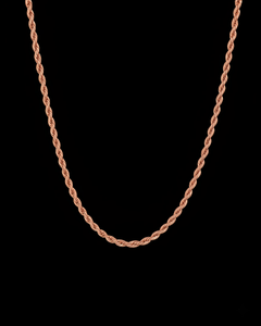 14K Rose Solid Gold Rope Chain