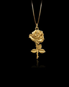 Gold Rose Pendant