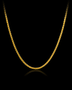 14K Solid Gold Round Box Chain