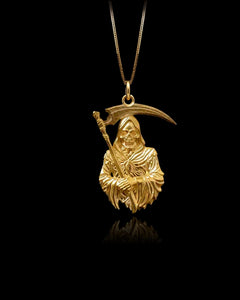 Gold Grim Reaper Pendant