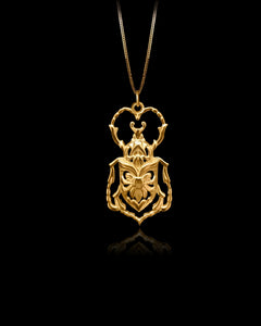Gold Scarab Pendant