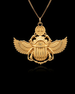 Gold Scarab Pendant