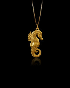 Gold Seahorse Pendant