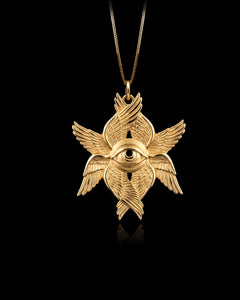 Gold Seraphim Angel Pendant