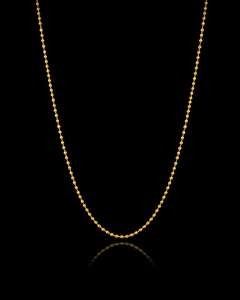 18K Solid Gold Beads Chain (1.5 mm)