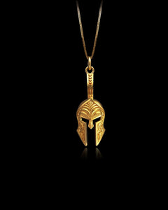 Gold Spartan Helmet Pendant