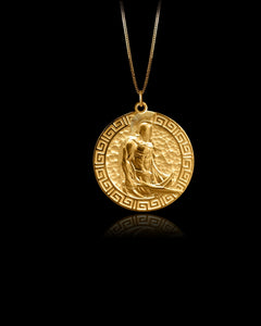 Gold Spartan Warrior Pendant