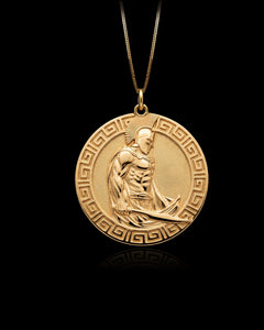 Gold Spartan Warrior Pendant