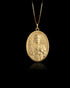 Gold St Joseph Oval Pendant