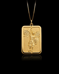 Gold St Michael Celestial Pendant