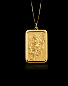 Gold St Michael Returnal Pendant