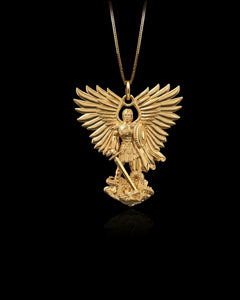 Gold St Michael Legion Pendant